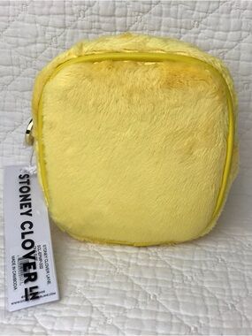 Stoney Clover Lane Mini Pouch One SZ Yellow Fur Fuzzy SCL-EPMP-002 NWT